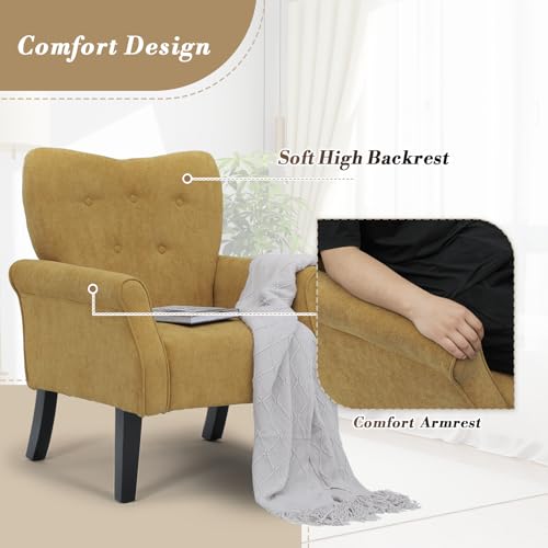 Sillón Plegable Cómodo Amarillo miniatura 4