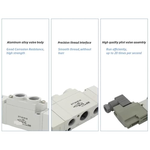 Válvula solenoide 5 puertos eficiente para optimizar sistemas neumáticos 4