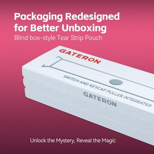 GATERON Twins 2 in 1 DIY Tool Switch Puller Keycap Puller Integrated(Pink) - 3