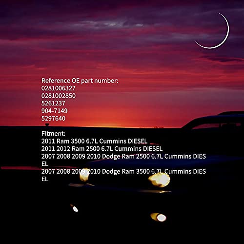 0281006327 Fuel Injection Fuel Rail Pressure Sensor For 2007-2012 Dodge Ram 2500 3500 6.7L Cummins Replace Oe 0281006327 028102850 5261237 #TOP1