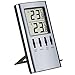 Produktbild TFA Dostmann Digitales Innen-Außen-Thermometer, Außentemperatur, Innentemperatur, ideal auch für Gefriergerät/Aquarium, 30.1027, Silber-grau