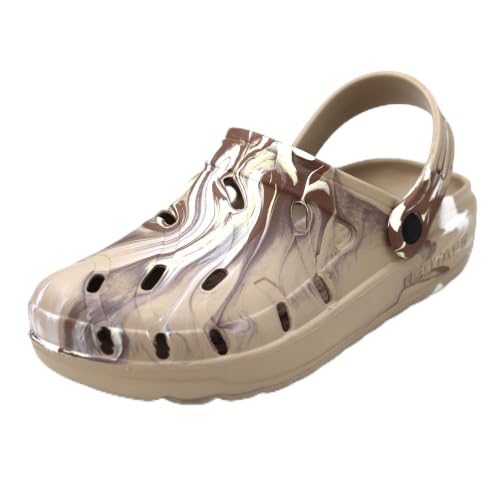 Image of Red Tape Men's Discover Marble Effect Clogs | Comfortable Slip-On Sandals with Adjustable Back Strap