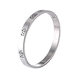 Bracelete feminino U7 vintage muçulmano presente esmalte Alá joia gravável personalizada aço inoxidável / Banhado a ouro 18 K Pulseira de punho sólido Medium