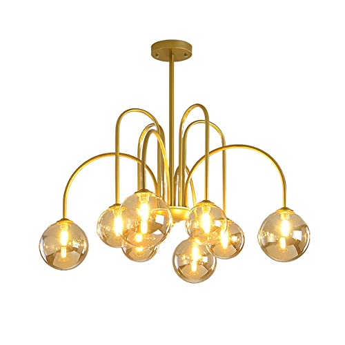 Chandelier postmoderne plafonnier créatif en verre pour chambre