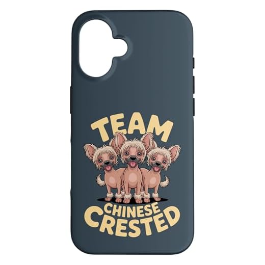 Team Chinese Crested Cartoon Hairless Breed Powderpuff Dog Case for iPhone 16