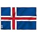 ANLEY Fly Breeze Bandera de Islandia de 3x5 pies - Color vívido y resistente a la decoloración UV - Encabezado de lona y doble costura - Banderas nacionales de Islandia Poliéster con ojales