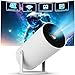 WiFi/WLAN günstig Kaufen-Mini Beamer 4K Unterstützt Android 11, Mini Projektor 5G WiFi 6 BT 5.0, Smart Projector Full HD 1080P Unterstützt 200ANSI Auto Horizontal Trapezoid Correction, Beamer Handy Outdoor 180°Drehbarer, Weiß