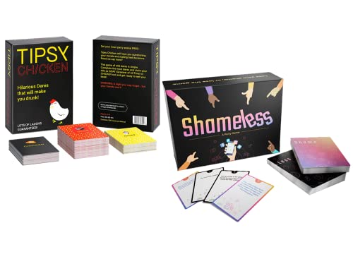 Tipsy Chicken Drinking Card Game & Shameless Challenges for Adults (3+ Players) - 100 DARE Cards, 50 PUNISHMENT & 50 REWARD Cards
