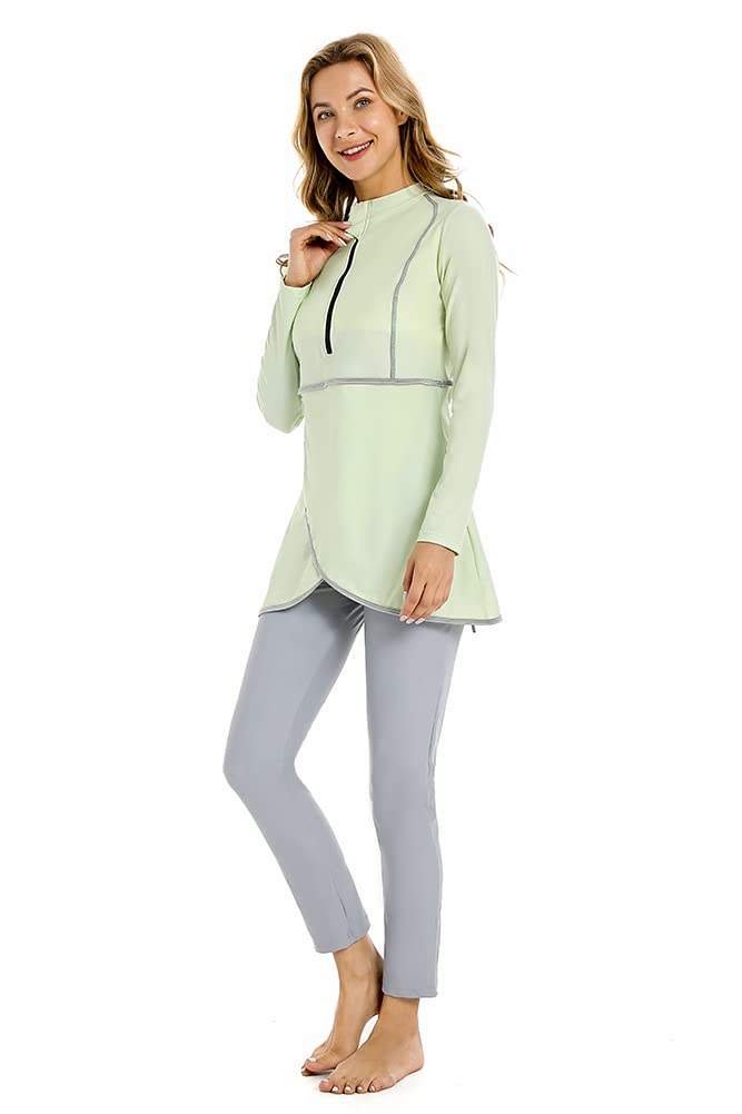 Costumi da Bagno Musulmani per Le Donne Costume Intero Islamico Burkini Modest Costume da Bagno a Maniche Lunghe Sportivo