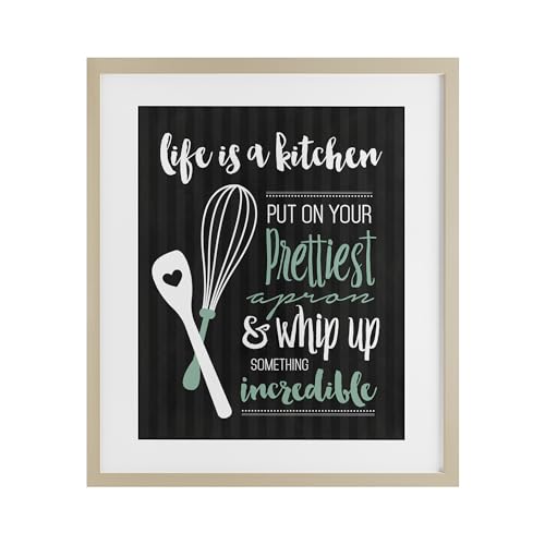 Affiche encadrée Life Is A Kitchen Stupell pour célébrer les moments de partage en famille
