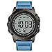 TICCI Men 8 Vibrating Alarms Watch Medication Aids Vibra Pill Alert Reminder for Elderly Seniors Big Digits Waterproof (Blue)