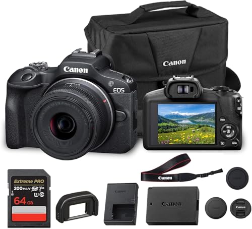 Canon EOS R100 Mirrorless Camera with RF-S 18-45mm f/4.5-6.3 is S...
