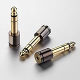 Freajoin 3 Pieces Stereo Audio Adapter 6.35mm 1/4 Male to 3.5mm 1/8 Female Stereo Headphone Adapter Gold Plated for Smartphones Tablets Headphone Speaker Guitar Digital Piano Amp, Audio Jack Plug