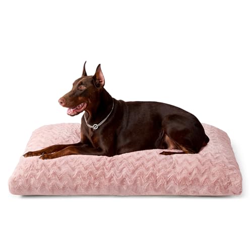 EHEYCIGA Washable XL Dog Beds Large Sized Dog, 44x32 Inch Pet Bed, Pink