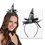 MaNeaz diadema halloween Diademas de lentejuelas Diademas de orejas de gato Party Fashion fiesta temática carnaval Halloween (Clásico)