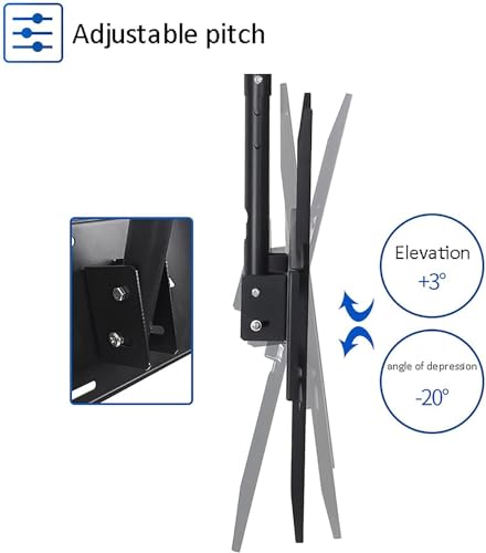 Support TV pliable et télescopique pour écran LCD mural ou fixation plafond