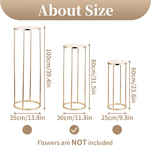 Sziqiqi Wedding Table Flower Centerpiece Decoration Tall - Tabletop Metal Flowers Floor Stand Living Room 31.5Inch High Vases Decor Geometric Tables Centerpieces For Birthday Party Reception 10Pcs #TOP3