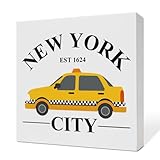 New York Desk Decor Wooden Box...