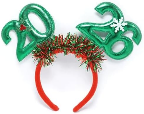 2026 Headbands for Women New Years Headband NYE Headband Happy New Year Headbands New Years Eve Party Supplies 2026 Decorations Accessorie - Green image 4