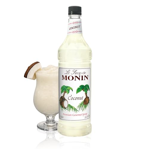 Image of Monin - Coconut Syrup, Sweet and Rich, Great for Cocktails and Smoothies, Gluten-Free, Vegan, Non-GMO (1 Liter)