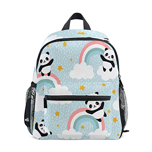 Sac à Dos pour Enfants Panda Mignon avec Sac de Jardin d'enfants d'âge préscolaire de Nuage d'arc-en-Ciel pour garçons Filles