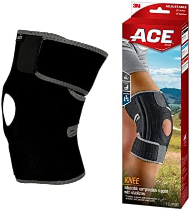 ACE Adjustable Knee Brace with Side Stabilizers Provides Support & Compression to Arthritic and Painful Knee Joints