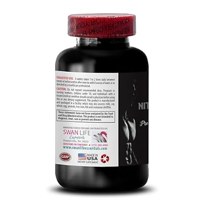 Nitric oxide booster supplement - NITRIC OXIDE BOOSTER - nitric oxide supplements for men, energy boost, power mix, muscle support, fitness blend, stamina supplement, exercise support 3 Bot 180 Tabs