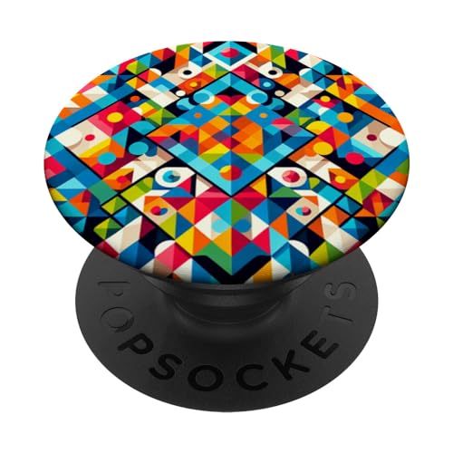 Multicolore Forme geometriche multiple PopSockets PopGrip Intercambiabile