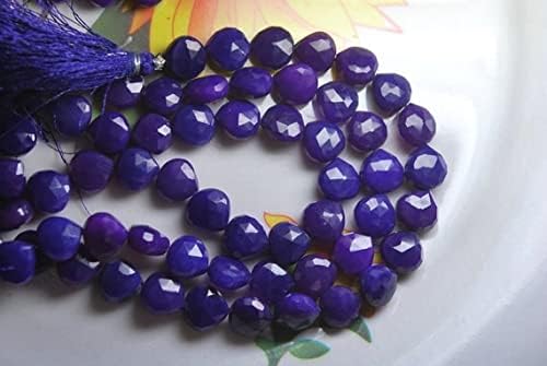 Calcédoine violette en cœur LKBEADS pour fabriquer un cadeau unique