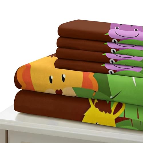 Housse de couette lion fermeture éclair pour lit simple microfibre - 7