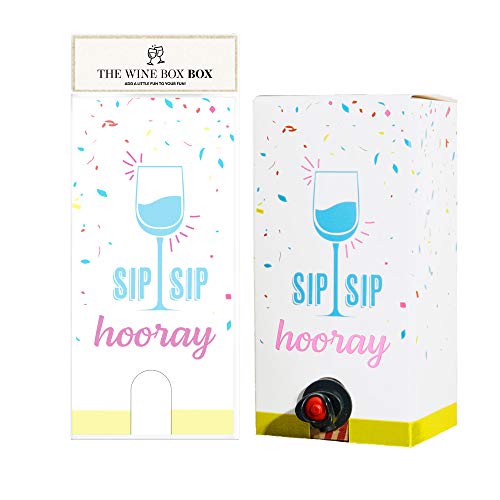 Winebox - Winebox Sip Hooray Wine Box Cover, Cleverly-Designed Packaging for Boxed Wine, Cool Covers All Occasions, Light, Portable, Decorative Cover
