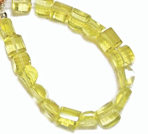 Lemon quartz half barrels 1 strand de 20cm pour la création de bijoux DIY