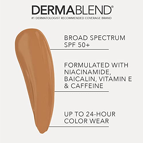 Dermablend Continuous Correction Tone-Evening CC Cream Foundation SPF 50+, Full Coverage Foundation Makeup & Color Corrector, Non-Comedogenic ,1 Fl Oz (Pack of 1)