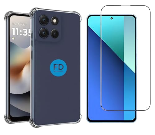 Kit Capinha Capa para Motorola Moto G86 Anti-Impacto Premium Transparente + Película de Cerâmica 9D – FD Acessórios.