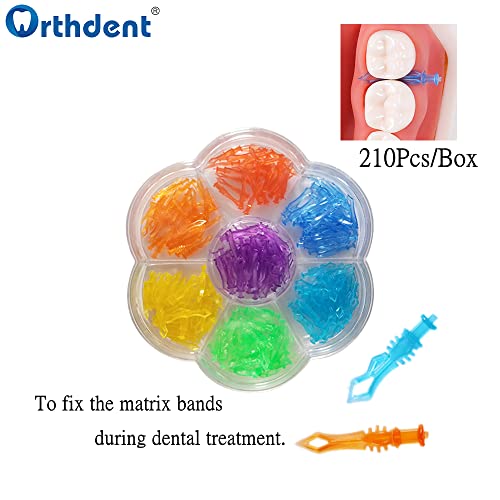 210 Pcs Dental Plastic Poly Wedges Dental Diamond Wedges Autoclave Medical Plastic Disposable Interdental Composite Restoration Materials Dentistry Tool,7 Sizes Kit #TOP1