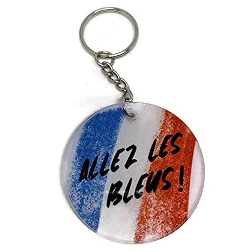 Porte clé foot équipe de France - Porte clé cadeau foot - Cadeau homme football - Porte clé match de foot