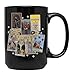 Vintage Agatha All Along Tarot Cards Black Coffee Mug, Gift Coffee Mug