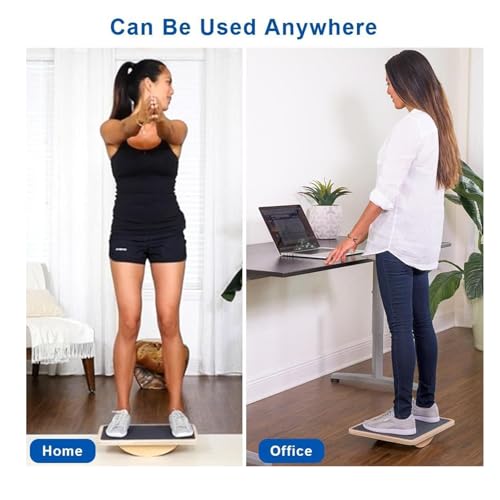 image for StrongTek Professional Wooden Balance Board, Rocker Board, Wood Standi