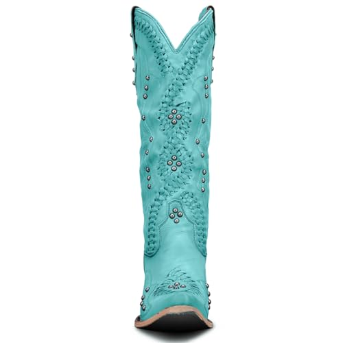 Yolkomo Cowboy Boots for Women Knee High Western Cowgirl Boots3
