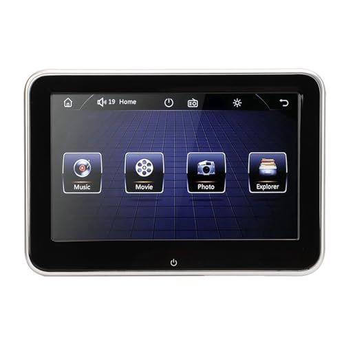 Reproductor de Reposacabezas, Reproductor Sistema de Entretenimiento para Asiento Trasero DC 12V Monitor Trasero para Automóvil Pantalla Táctil IPS de 8 Pulgadas MP5