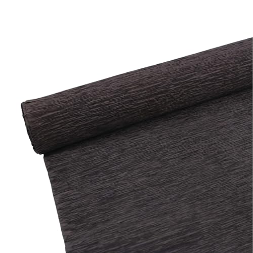 Rouleau de papier crépon de qualité supérieure pour la fabrication de fleurs - Blanc vert et rose - 25,4 cm de large - 2,4 m de long - 70 g - Noir