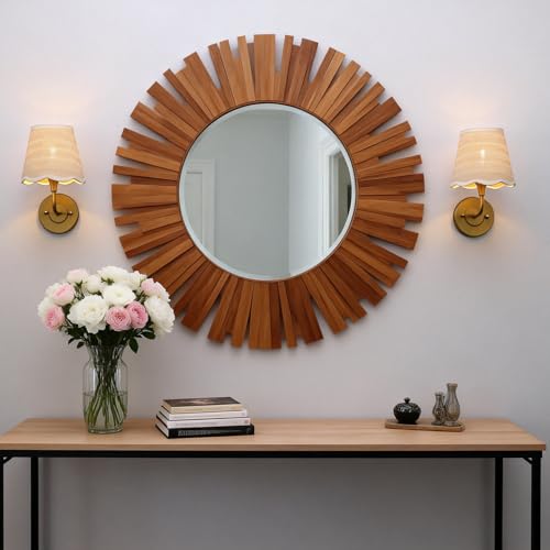 Pathson Vintage Set of 2 Wall Sconces Boho Rattan Lampshade, Hardwired Bent Arm Bathroom Vanity Lights, Indoor Wall Decor Lamp for Living Room, Bedroom, Foyer by Pathson - Image 2