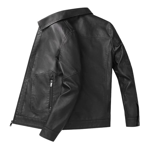 Veste bomber pu homme coupe ajustée contre le vent de mi-saison