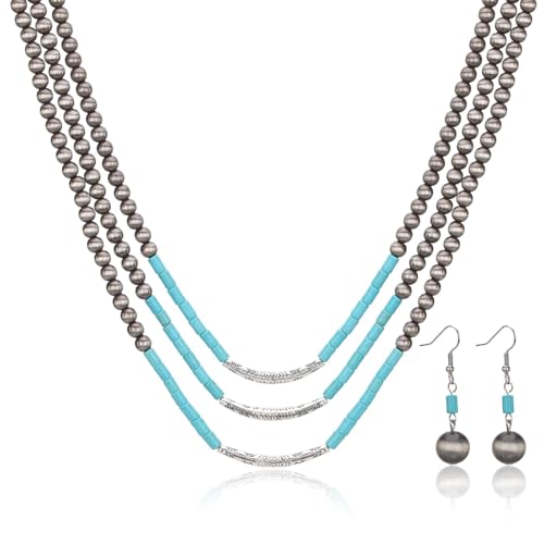Image of Montana West Rustic Couture's Western Jewelry Set for Women Cowgirl Vintage Western Necklace Earring