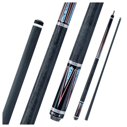 KONLLEN Carbon Fiber Pool Cue Stick 58-inch Professional Pool Sticks for Adults Full Carbon Technology Low Deflection Pool Cue Billiard Cues with 12.5mm Tip (Easy to Control, Pro Taper, Ultra-Smooth)