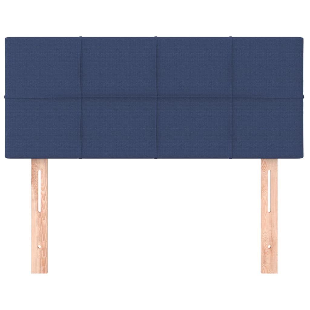 vidaXL Kopfteil, Bettkopfteil mit Holzbeinen, Höhenverstellbar Polsterkopfteil für Bett, Betthaupt Bettzubehör Schlafzimmer, Blau 90x5x78/88cm Stoff