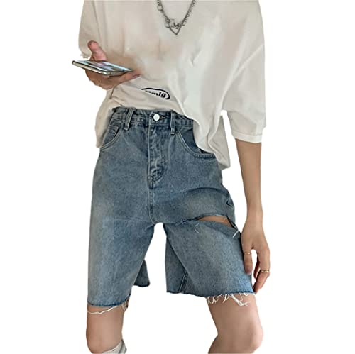Short en jean rétro pour femme style Harajuku décontracté idéal pour un look streetwear d'été