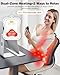 JZBRAIN Shiatsu Back Massager with Heat : Up and Down Rolling Massage - Electric Back Massager for Pain Relief Deep Tissue - Heated Lower Back Massager for Office, Home, Car Use（Black）