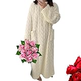 Chemise de nuit à manches longues pour femme : dotée d'un design à manches longues, cette chemise de nuit en polaire pour femme offre plus de chaleur et un look chic et décontracté, adaptée pour se détendre