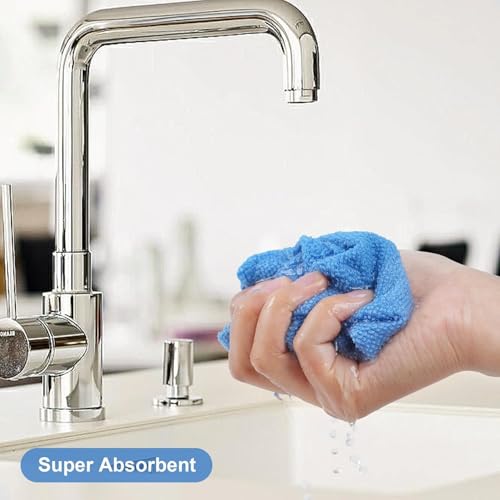 Image of Microfiber Cleaning Cloth Roll 25x25CM - Reusable Tear-Away Towels Washable Super Absorbent Lint Free Cleaning Rags for Kitchen, Car, Garage and Home (Multicolor 3 Roll, 30 Pack)